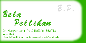 bela pellikan business card